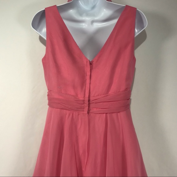 Sold—Vintage Pink Chiffon Empire Waist Maxi Dress with Matching Chiffon Cape - Picture 14 of 17